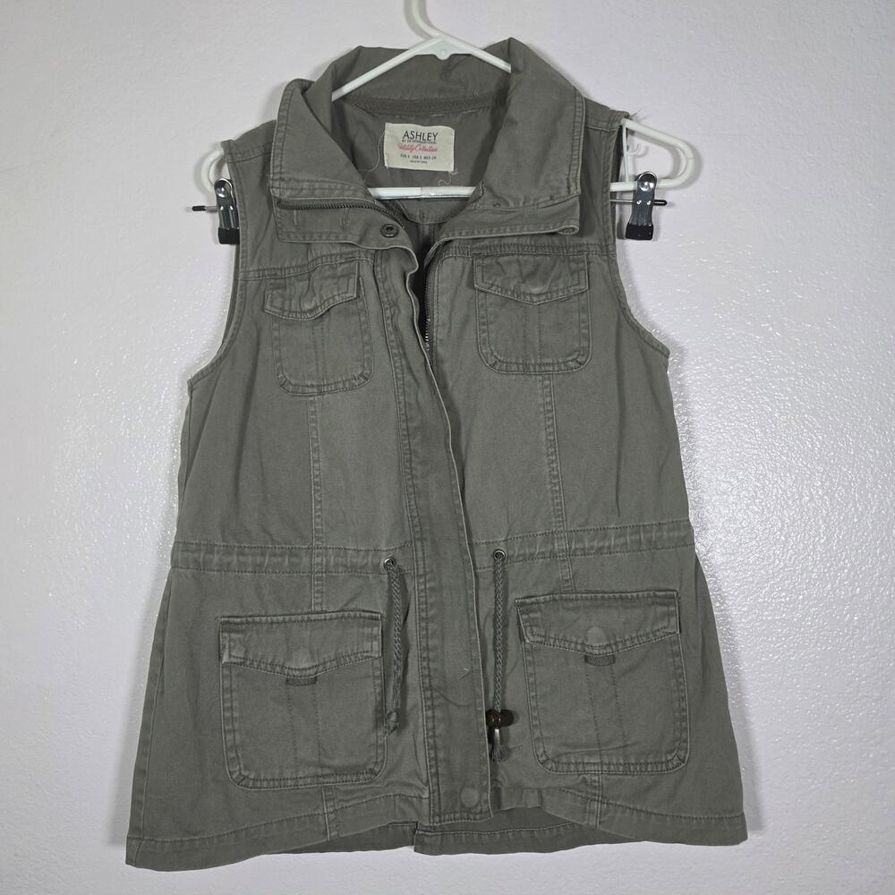 Ashley by 26 International Utility Collection Cargo Vest Gray Womens S